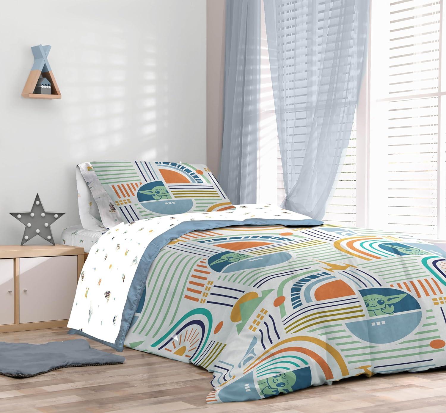 imageSunny Side Up Bluey amp Friends Toddler Comforter Set 4 Piece Preschool Bedding Includes Comforter Sheets amp Pillow Cover Super Soft Microfiber Bed SetMulti the Mandalorian