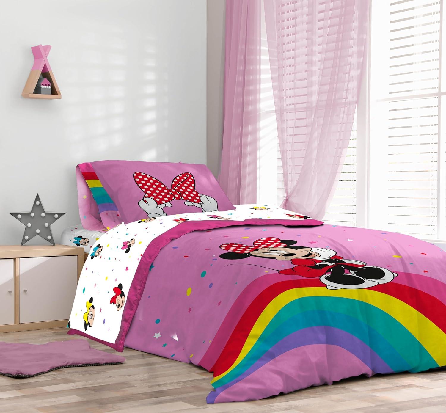 imageSunny Side Up Bluey amp Friends Toddler Comforter Set 4 Piece Preschool Bedding Includes Comforter Sheets amp Pillow Cover Super Soft Microfiber Bed SetPink Minnie Mouse