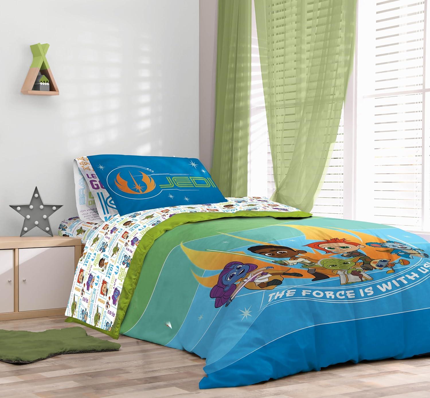 imageSunny Side Up Bluey amp Friends Toddler Comforter Set 4 Piece Preschool Bedding Includes Comforter Sheets amp Pillow Cover Super Soft Microfiber Bed SetMulti Young Jedi