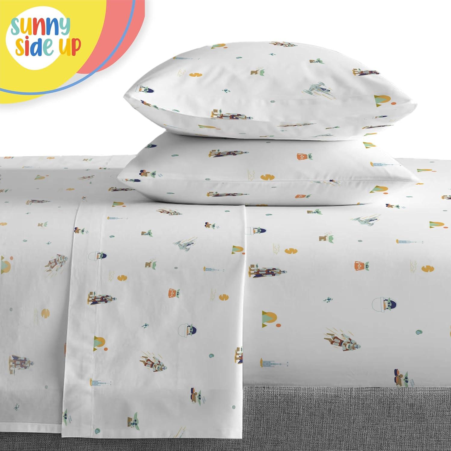 imageSunny Side Up Bluey amp Friends Toddler Comforter Set 4 Piece Preschool Bedding Includes Comforter Sheets amp Pillow Cover Super Soft Microfiber Bed SetMulti the Mandalorian