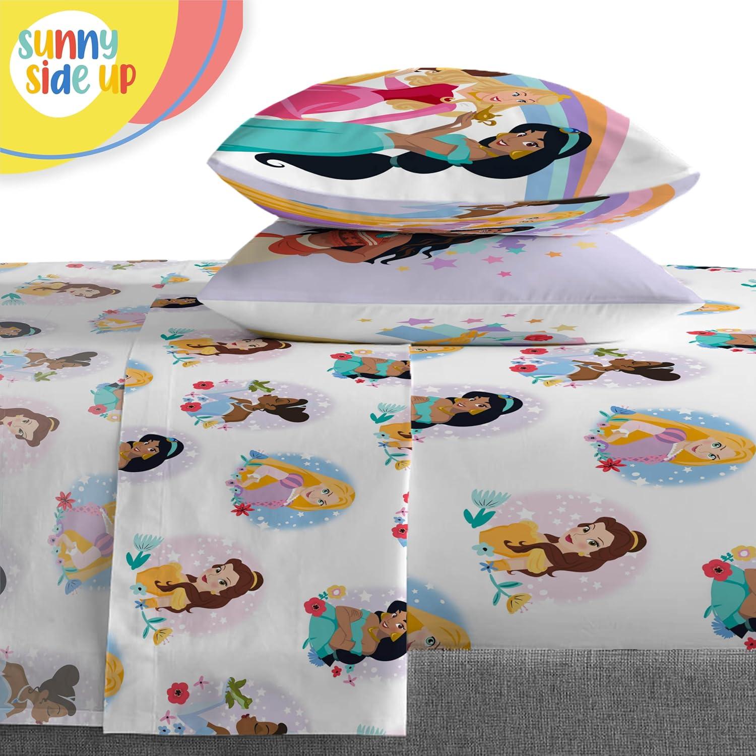 imageSunny Side Up Bluey amp Friends Toddler Comforter Set 4 Piece Preschool Bedding Includes Comforter Sheets amp Pillow Cover Super Soft Microfiber Bed SetPink Princess