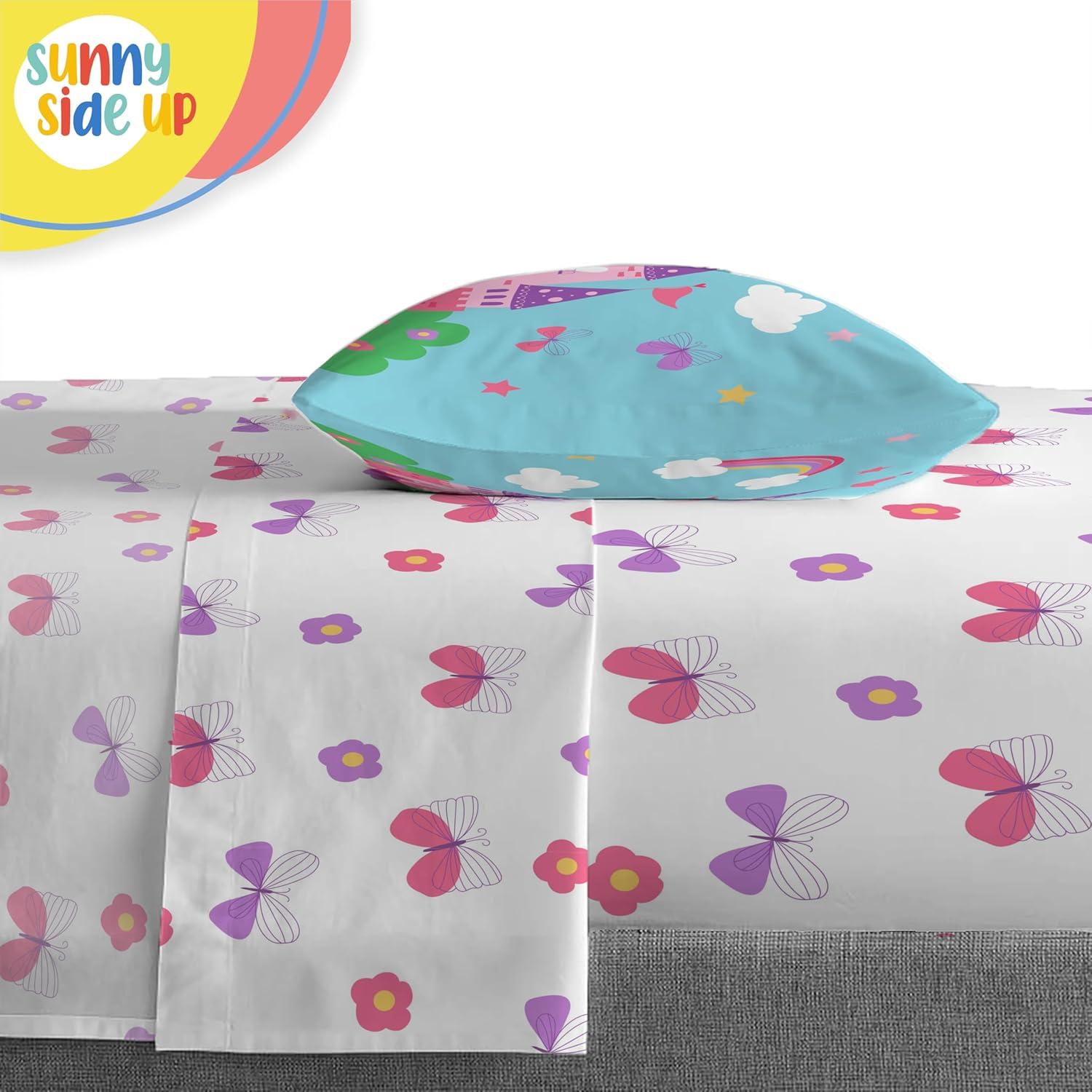 imageSunny Side Up Bluey amp Friends Toddler Comforter Set 4 Piece Preschool Bedding Includes Comforter Sheets amp Pillow Cover Super Soft Microfiber Bed SetMulti Magic Castle
