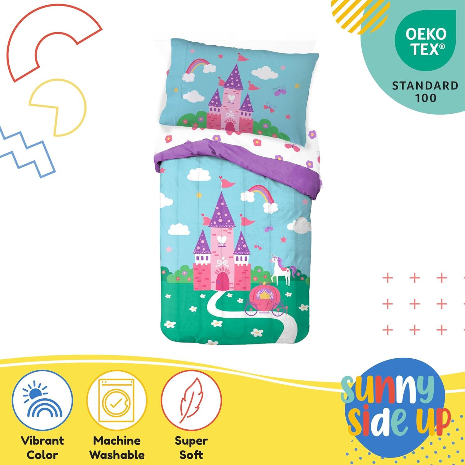 imageSunny Side Up Bluey amp Friends Toddler Comforter Set 4 Piece Preschool Bedding Includes Comforter Sheets amp Pillow Cover Super Soft Microfiber Bed SetMulti Magic Castle