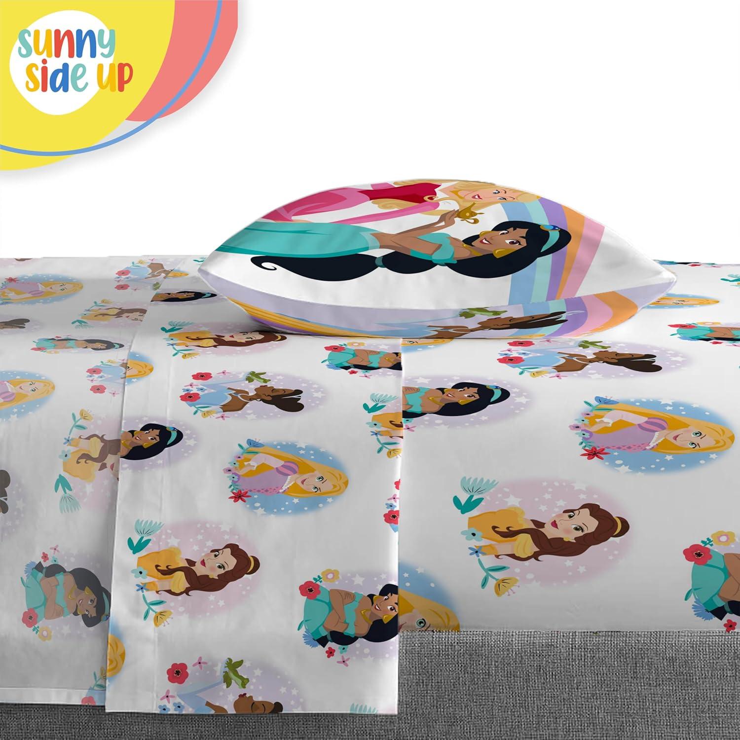 imageSunny Side Up Bluey amp Friends Toddler Comforter Set 4 Piece Preschool Bedding Includes Comforter Sheets amp Pillow Cover Super Soft Microfiber Bed SetPink Princess