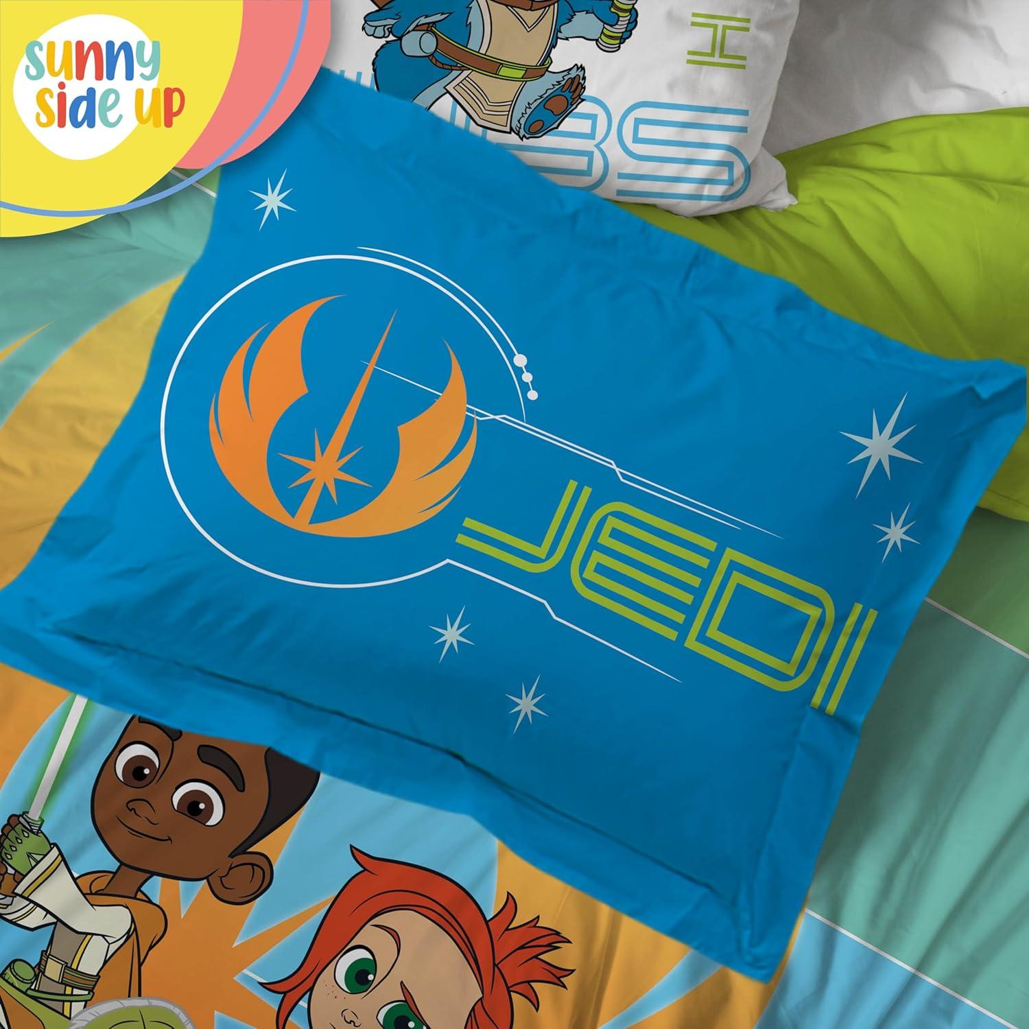 imageSunny Side Up Bluey amp Friends Toddler Comforter Set 4 Piece Preschool Bedding Includes Comforter Sheets amp Pillow Cover Super Soft Microfiber Bed SetMulti Young Jedi