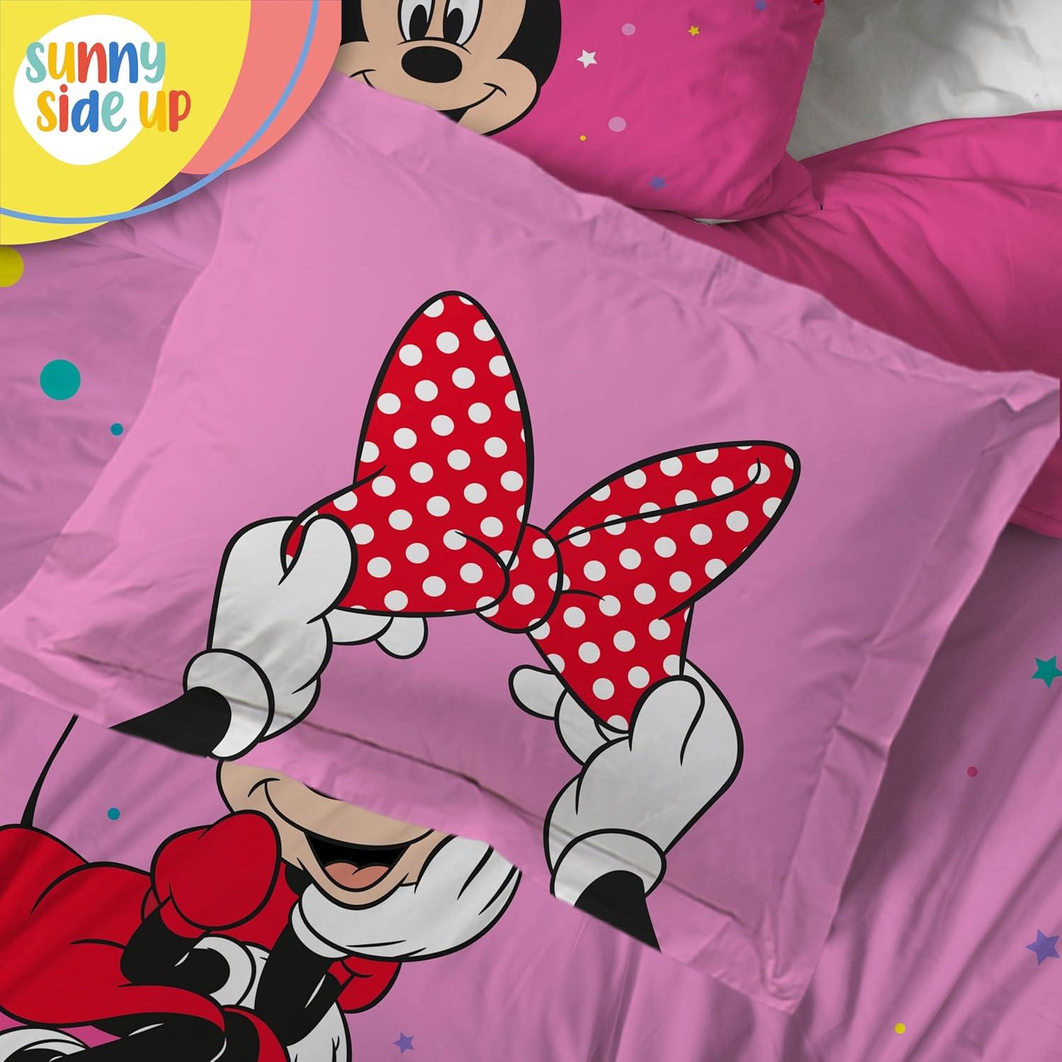 imageSunny Side Up Bluey amp Friends Toddler Comforter Set 4 Piece Preschool Bedding Includes Comforter Sheets amp Pillow Cover Super Soft Microfiber Bed SetPink Minnie Mouse