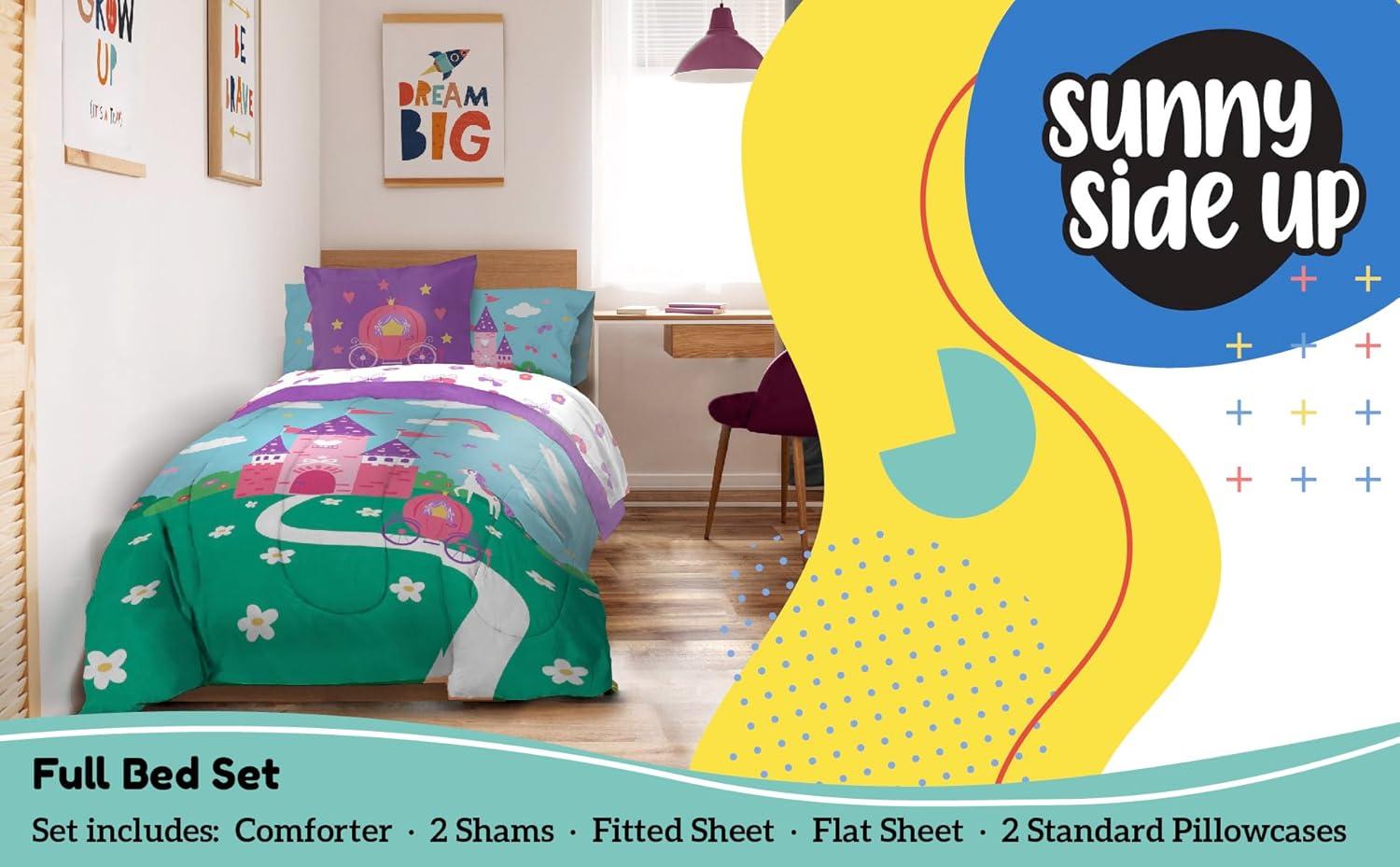 imageSunny Side Up Bluey amp Friends Toddler Comforter Set 4 Piece Preschool Bedding Includes Comforter Sheets amp Pillow Cover Super Soft Microfiber Bed SetMulti Magic Castle