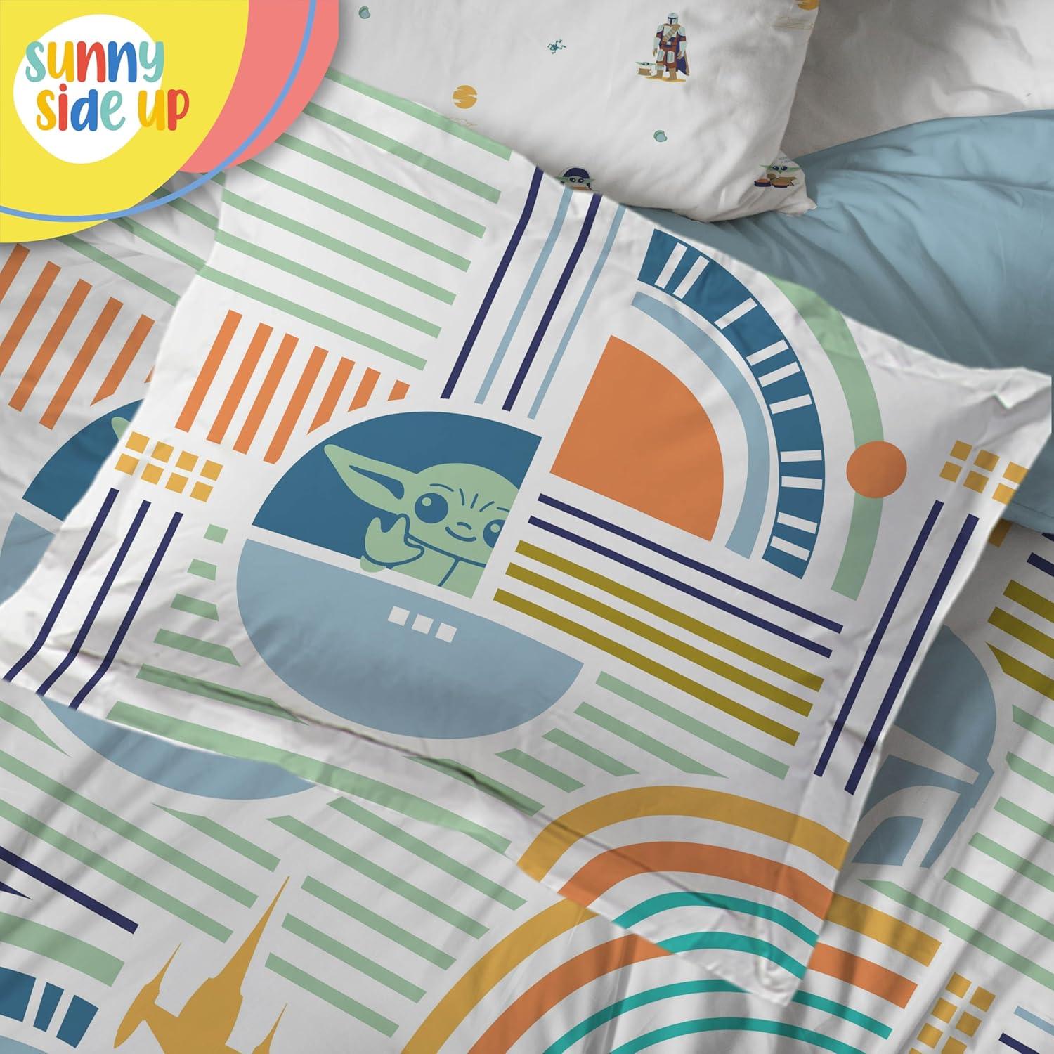 imageSunny Side Up Bluey amp Friends Toddler Comforter Set 4 Piece Preschool Bedding Includes Comforter Sheets amp Pillow Cover Super Soft Microfiber Bed SetMulti the Mandalorian