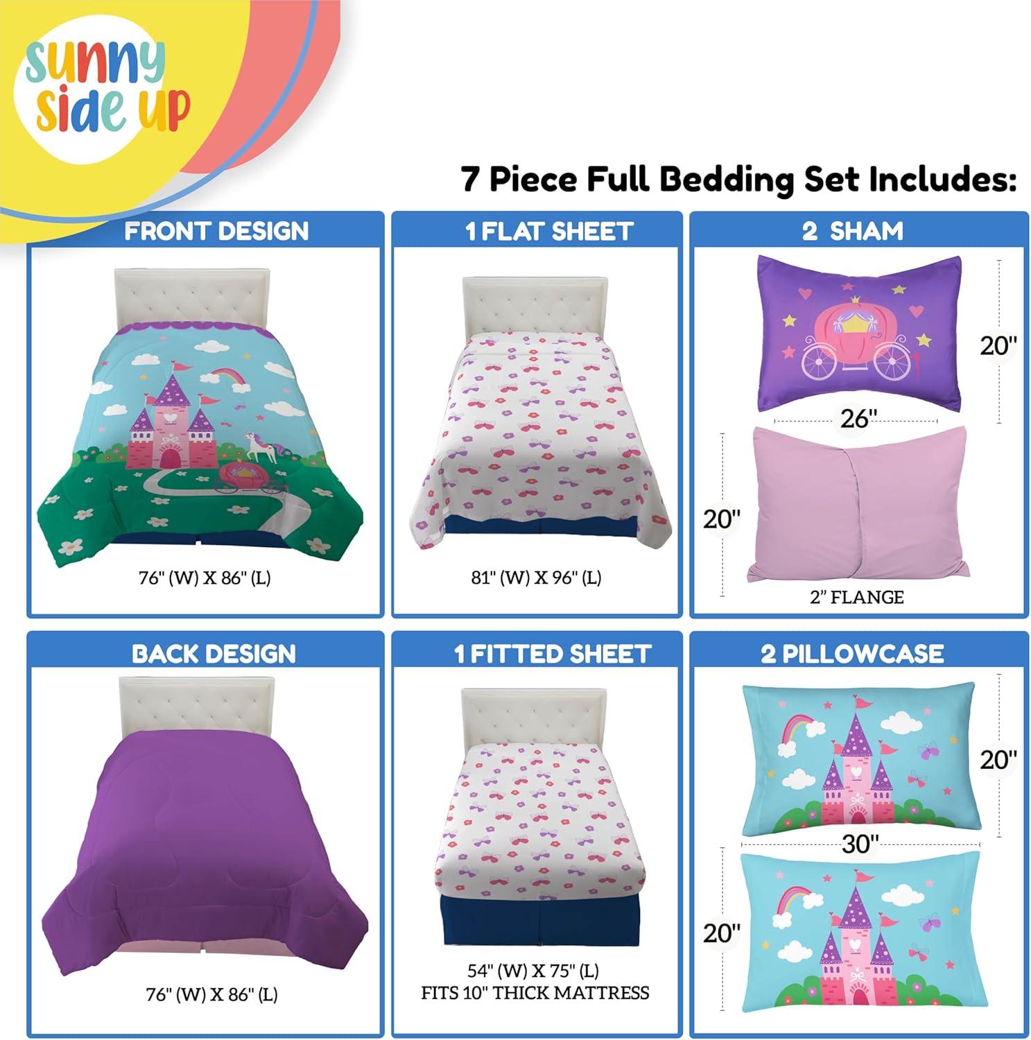 imageSunny Side Up Bluey amp Friends Toddler Comforter Set 4 Piece Preschool Bedding Includes Comforter Sheets amp Pillow Cover Super Soft Microfiber Bed SetMulti Magic Castle