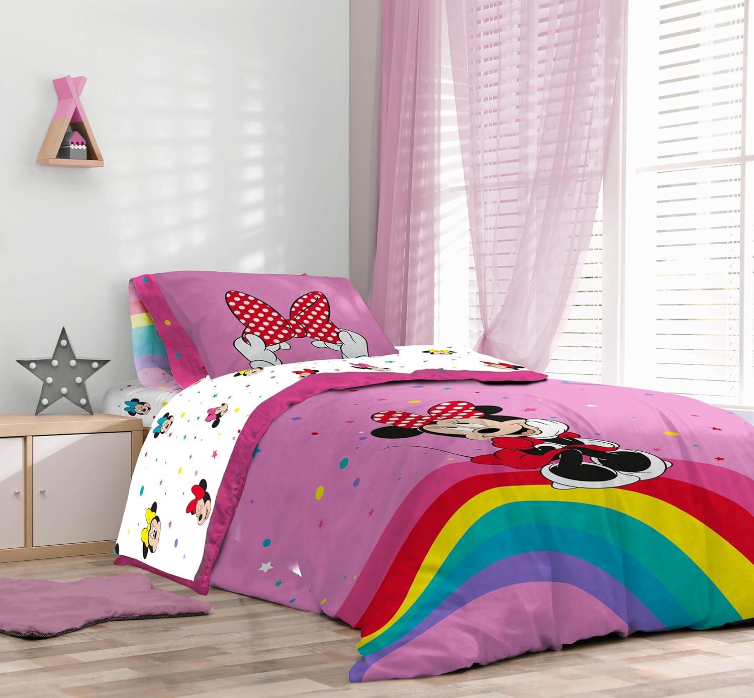 imageSunny Side Up Bluey amp Friends Toddler Comforter Set 4 Piece Preschool Bedding Includes Comforter Sheets amp Pillow Cover Super Soft Microfiber Bed SetPink Minnie Mouse