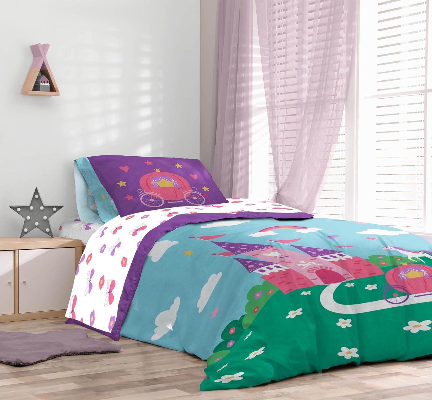 imageSunny Side Up Bluey amp Friends Toddler Comforter Set 4 Piece Preschool Bedding Includes Comforter Sheets amp Pillow Cover Super Soft Microfiber Bed SetMulti Magic Castle