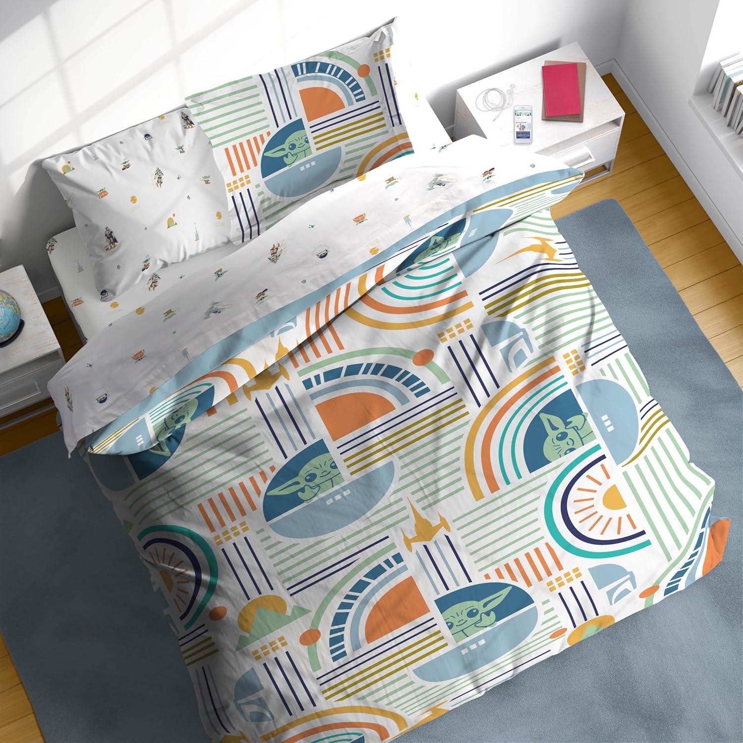 imageSunny Side Up Bluey amp Friends Toddler Comforter Set 4 Piece Preschool Bedding Includes Comforter Sheets amp Pillow Cover Super Soft Microfiber Bed SetMulti the Mandalorian