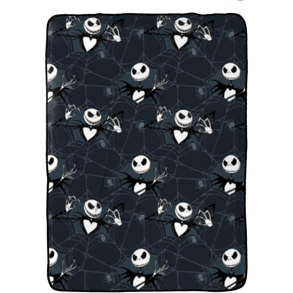 imageJay Franco Bluey Early Education Learning Blanket Measures 60 x 90 Inches Super Soft Plush Teaching Blanket for Children Music Vehicles amp Animals Kids BeddingBlack Nightmare Before Christmas
