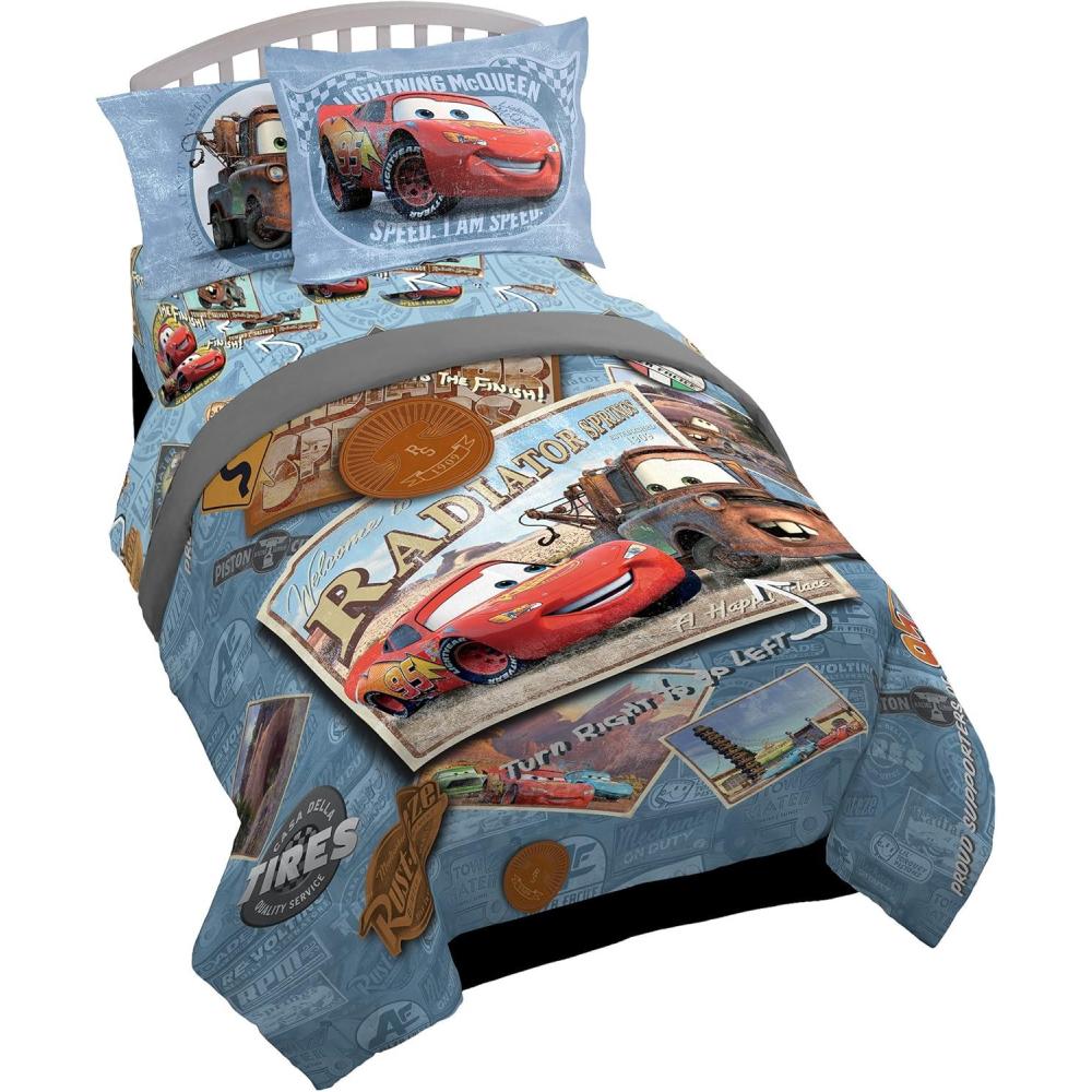 imageJay Franco Bluey amp Bingo 5 Piece Twin Size Bed Set  Includes Comforter amp Sheet Set  Super Soft Kids Bedding Fade Resistant Microfiber Official Bluey ProductCars