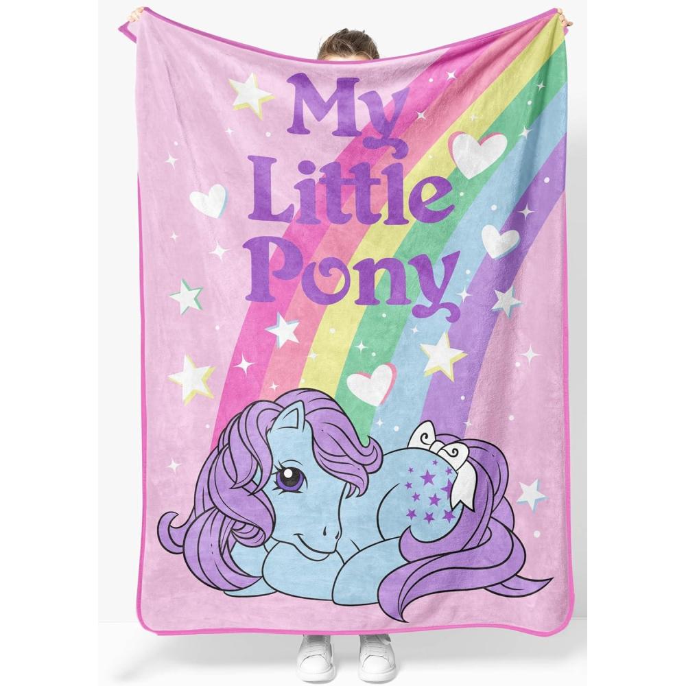 imageJay Franco Bluey amp Bingo Plush Throw Blanket for Boys amp Girls 46 x 60 Soft Fleece Kids Blanket for Bedroom Couch amp Travel Official Licensed ProductPink My Little Pony