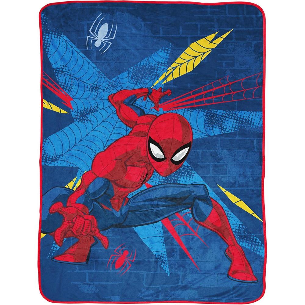 imageJay Franco Bluey amp Bingo Plush Throw Blanket for Boys amp Girls 46 x 60 Soft Fleece Kids Blanket for Bedroom Couch amp Travel Official Licensed ProductBlue Spiderman