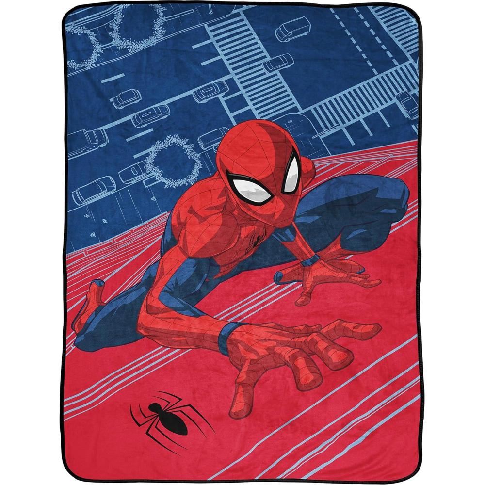 imageJay Franco Bluey amp Bingo Plush Throw Blanket for Boys amp Girls 46 x 60 Soft Fleece Kids Blanket for Bedroom Couch amp Travel Official Licensed ProductRed Spiderman