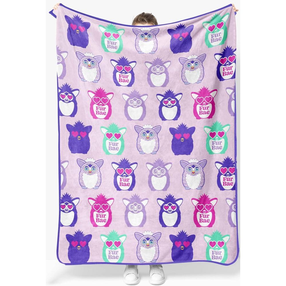 imageJay Franco Bluey amp Bingo Plush Throw Blanket for Boys amp Girls  46 x 60 Soft Fleece Kids Blanket for Bedroom Couch amp Travel Official Licensed ProductPurple  Furby
