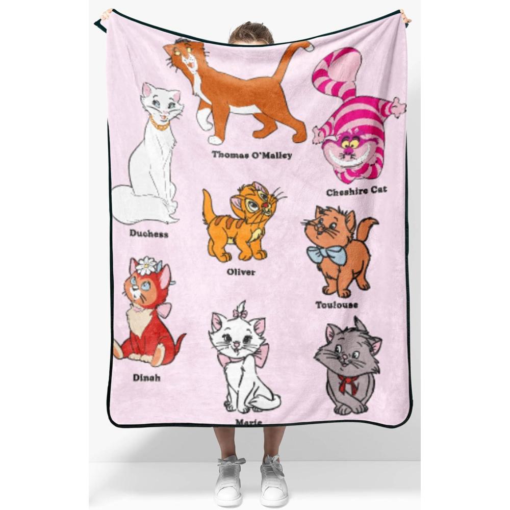 imageJay Franco Kids Plush Throw Blanket  Soft amp Comfy Throw for Couch or Bed  Cozy Home Dcor for Living Room amp Bedroom Blue  Bluey 40x50  Travel BlanketPink  Disney Cats