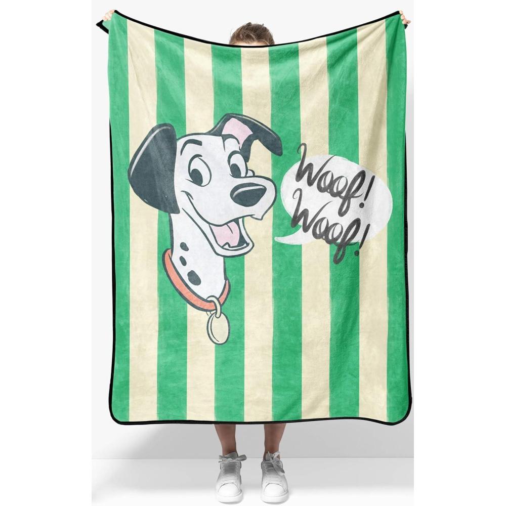 imageJay Franco Kids Plush Throw Blanket Soft amp Comfy Throw for Couch or Bed Cozy Home Dcor for Living Room amp Bedroom Multi Bluey 46x60 Throw BlanketMulti 101 Dalmatians