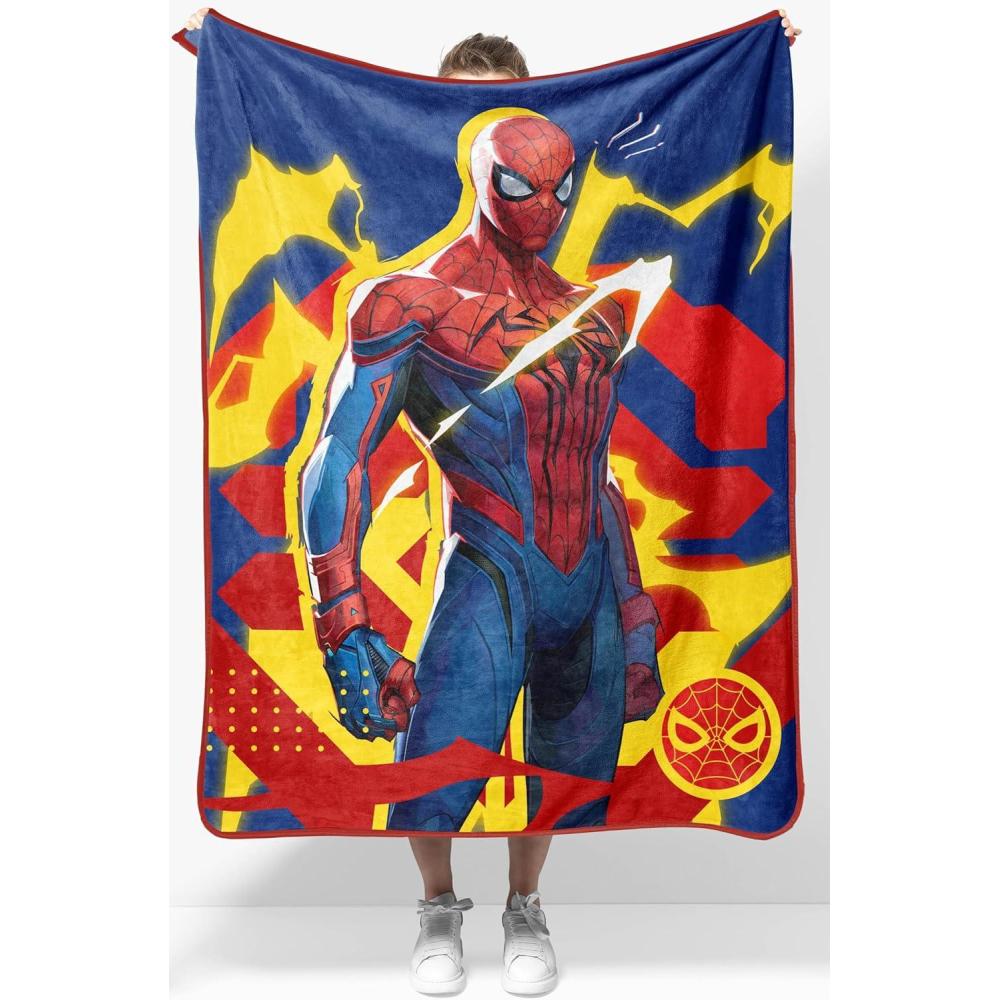imageJay Franco Kids Plush Throw Blanket  Soft amp Comfy Throw for Couch or Bed  Cozy Home Dcor for Living Room amp Bedroom Multi  Bluey 46x60  Throw BlanketBlue  Marvel Rivals Spiderman
