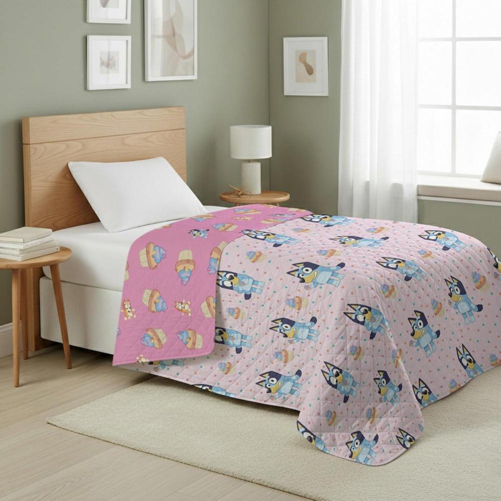 imageNorthwest Bluey Goofing Around Quilted Throw Blanket Official Cartoon Throw Blanket Featuring Bluey for Adults Boys Girls Bed Couch or Playroom 60 x 80 InchesCupcake Stars