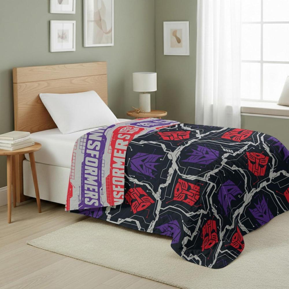 imageNorthwest Bluey Goofing Around Quilted Throw Blanket Official Cartoon Throw Blanket Featuring Bluey for Adults Boys Girls Bed Couch or Playroom 60 x 80 InchesTransformer Logo