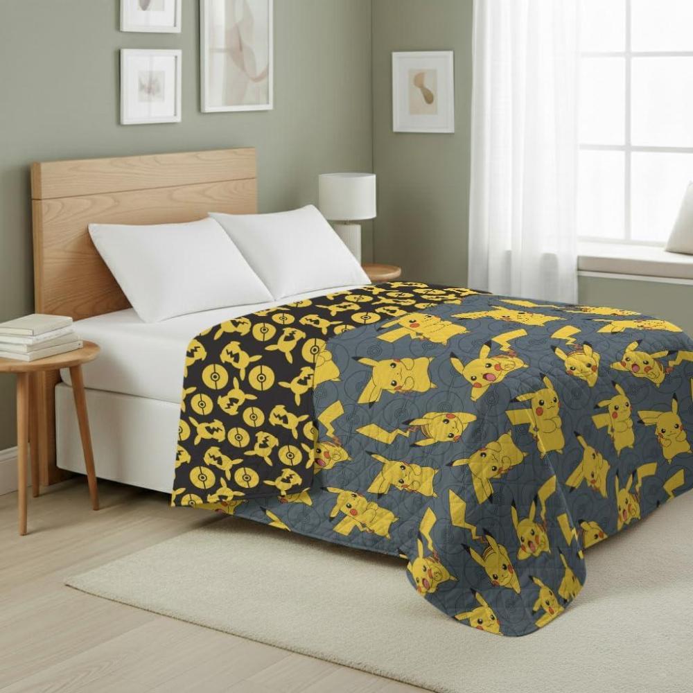 imageNorthwest Bluey Goofing Around Quilted Throw Blanket  Official Cartoon Throw Blanket Featuring Bluey for Adults Boys Girls Bed Couch or Playroom 60 x 80 InchesPikachu Poke Ball