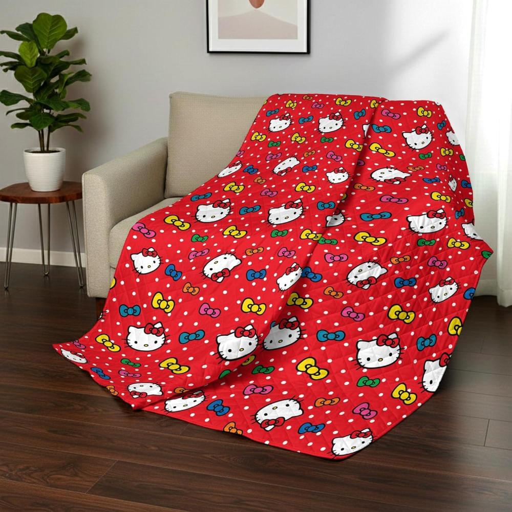 imageNorthwest Bluey Goofing Around Quilted Throw Blanket  Official Cartoon Throw Blanket Featuring Bluey for Adults Boys Girls Bed Couch or Playroom 60 x 80 InchesRainbow Bows
