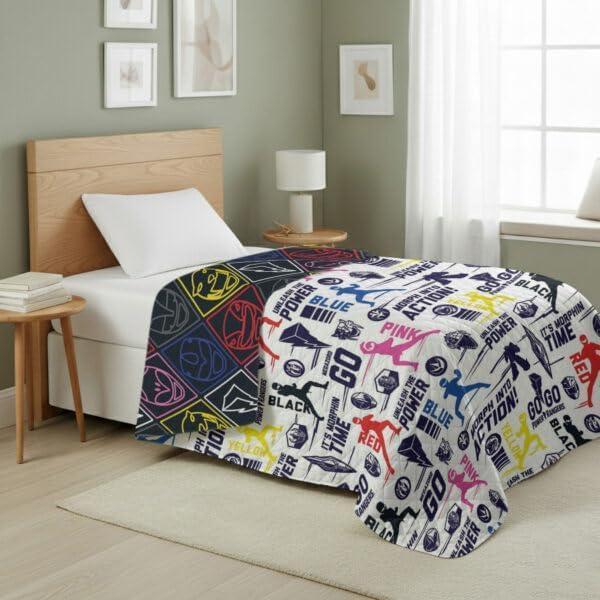 imageNorthwest Bluey Goofing Around Quilted Throw Blanket Official Cartoon Throw Blanket Featuring Bluey for Adults Boys Girls Bed Couch or Playroom 60 x 80 InchesPower Ranger Core