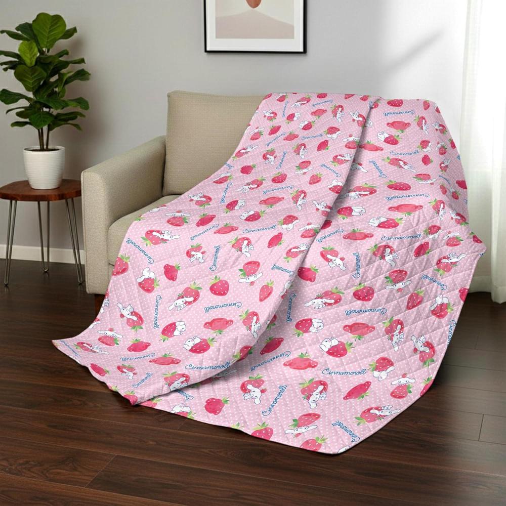 imageNorthwest Bluey Goofing Around Quilted Throw Blanket Official Cartoon Throw Blanket Featuring Bluey for Adults Boys Girls Bed Couch or Playroom 60 x 80 InchesCinnamoroll