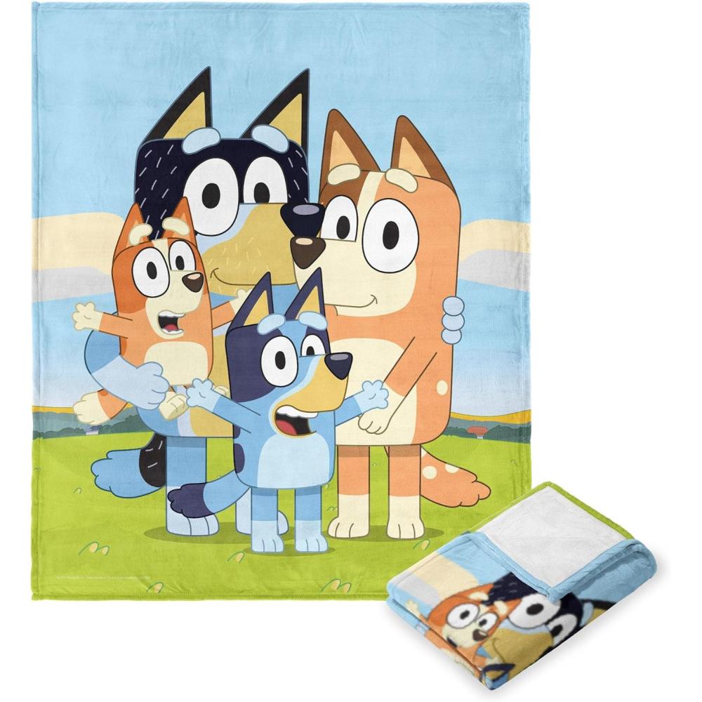 imageNorthwest Bluey Silk Touch Throw Blanket 50 x 60 Roll Call BanditHeeler Family