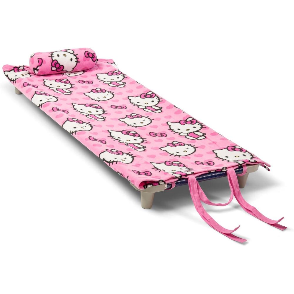 imageROLLEE POLLEE Nap Sac Roll Up Napping Blanket with Attached Pillow for PreschoolDaycare Super Soft with Elastic Straps Fits Most Mats and CotsI Love Pink
