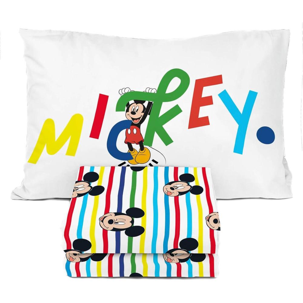 imageSunny Side Up Bluey amp Friends Full Sheet Set 4 Piece Kids Bedding Set Includes Pillow Cover Super Soft Microfiber SheetsMulti Mickey Mouse