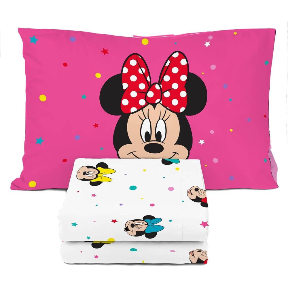 imageSunny Side Up Bluey amp Friends Full Sheet Set 4 Piece Kids Bedding Set Includes Pillow Cover Super Soft Microfiber SheetsWhite Minnie Mouse