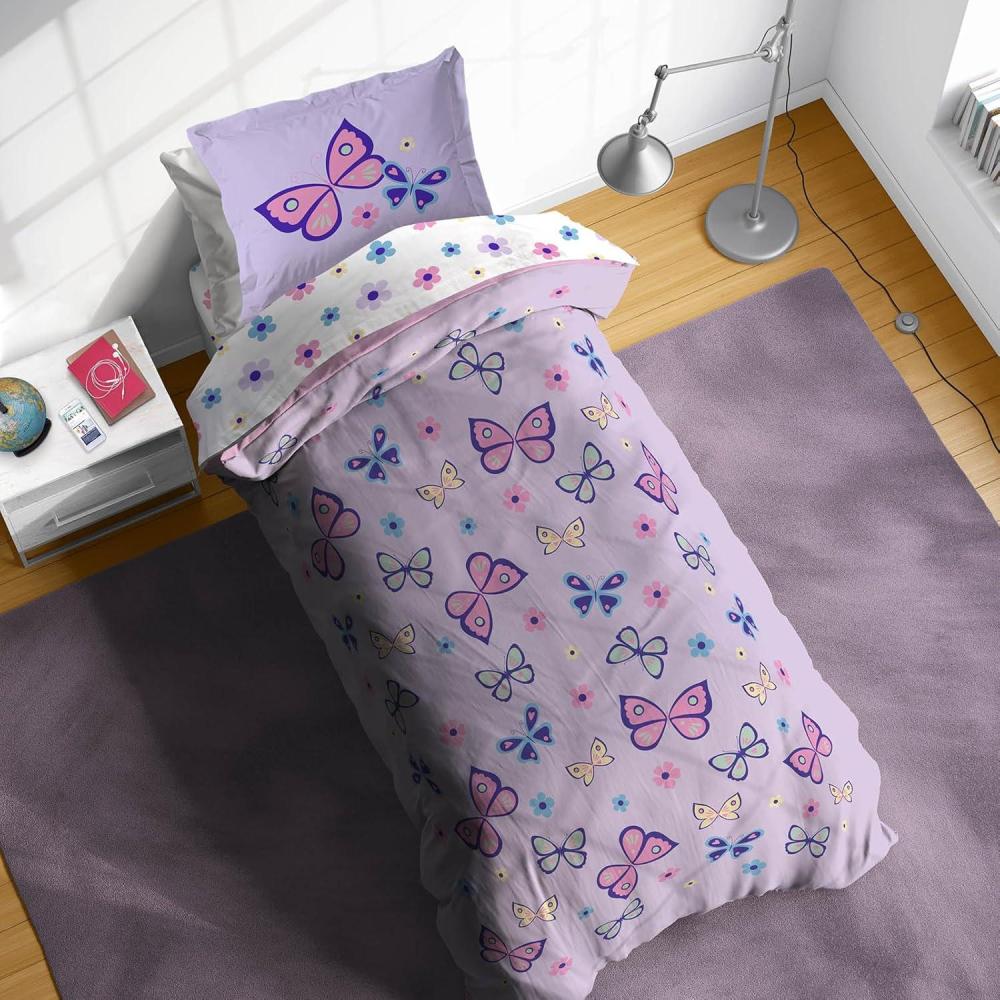 imageSunny Side Up Bluey amp Friends Toddler Comforter Set 4 Piece Preschool Bedding Includes Comforter Sheets amp Pillow Cover Super Soft Microfiber Bed SetPurple Butterfly