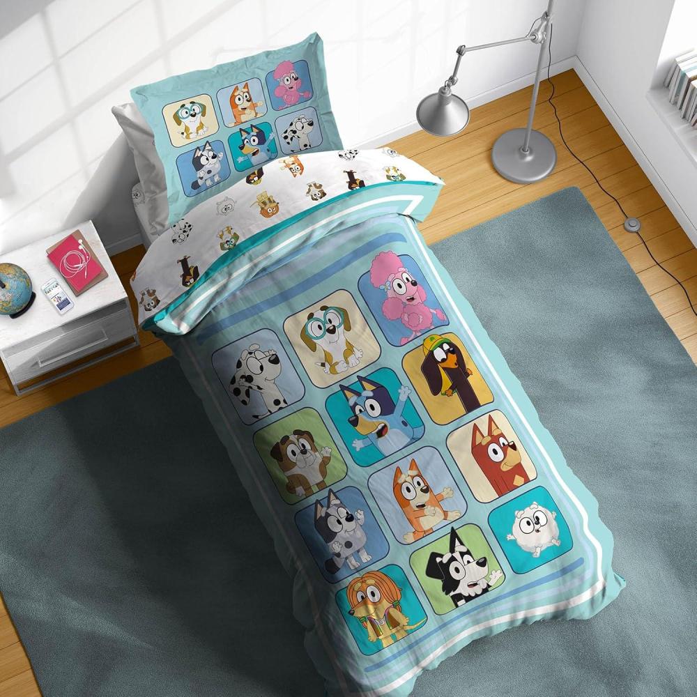imageSunny Side Up Bluey amp Friends Toddler Comforter Set 4 Piece Preschool Bedding Includes Comforter Sheets amp Pillow Cover Super Soft Microfiber Bed SetMulti Bluey
