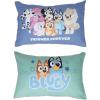 Bluey 4 Piece Toddler Bedding Set – Includes Comforter, Sheet Set – Fitted Top Sheet Reversible Pillowcase for Boys or Girls Bed, Blue(Bluey Sheet Set)