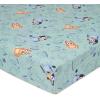 Bluey 4 Piece Toddler Bedding Set – Includes Comforter, Sheet Set – Fitted Top Sheet Reversible Pillowcase for Boys or Girls Bed, Blue(Bluey Sheet Set)