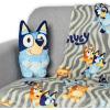 Bluey Throw & Plush Hugger Set, 50″x60″ Silk Touch Blanket with 3D Character Pillow – Soft, Cozy Blanket for Kids and Toddlers(Bluey Fun)