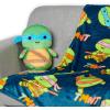 Bluey Throw & Plush Hugger Set, 50″x60″ Silk Touch Blanket with 3D Character Pillow – Soft, Cozy Blanket for Kids and Toddlers(Cute Leo)