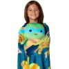 Bluey Throw & Plush Hugger Set, 50″x60″ Silk Touch Blanket with 3D Character Pillow – Soft, Cozy Blanket for Kids and Toddlers(Cute Leo)