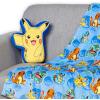 Bluey Throw & Plush Hugger Set, 50″x60″ Silk Touch Blanket with 3D Character Pillow – Soft, Cozy Blanket for Kids and Toddlers(Pikachu Cute)