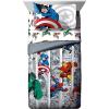 Jay Franco Bluey & Bingo 5 Piece Twin Size Bed Set – Includes Comforter & Sheet Set – Super Soft Kids Bedding Fade Resistant Microfiber (Official Bluey Product)(Multi – Avengers)