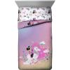 Jay Franco Bluey & Bingo 5 Piece Twin Size Bed Set – Includes Comforter & Sheet Set – Super Soft Kids Bedding Fade Resistant Microfiber (Official Bluey Product)(Pink – Minnie Mouse)