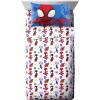 Jay Franco Bluey & Bingo 5 Piece Twin Size Bed Set – Includes Comforter & Sheet Set – Super Soft Kids Bedding Fade Resistant Microfiber (Official Bluey Product)(Blue – Spidey & Friends)