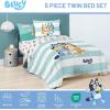 Jay Franco Bluey & Bingo 5 Piece Twin Size Bed Set – Includes Comforter & Sheet Set – Super Soft Kids Bedding Fade Resistant Microfiber (Official Bluey Product)(Multi – Bluey)