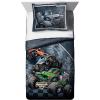 Jay Franco Bluey & Bingo 5 Piece Twin Size Bed Set – Includes Comforter & Sheet Set – Super Soft Kids Bedding Fade Resistant Microfiber (Official Bluey Product)(Multi – Monster Jam)