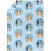 Jay Franco Bluey & Bingo Plush Throw Blanket for Boys & Girls – 46″ x 60″ Soft Fleece Kids Blanket for Bedroom, Couch & Travel, Official Licensed Product(Blue – Bluey)