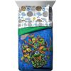 Jay Franco Bluey & Bingo Twin Comforter Set – 5 Piece Bed Set Includes Sheet Set & Pillow Covers – Super Soft Clouds & Stars Kids Bedding(Multi – Tmnt)